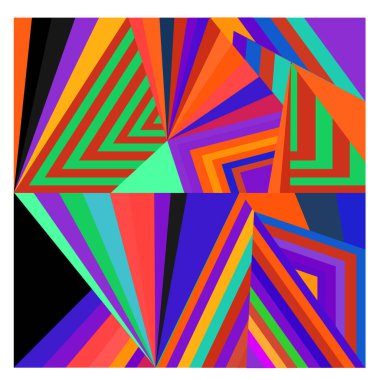 Kaynak için vektör renkli geometrik ve eğri arkaplan deseni