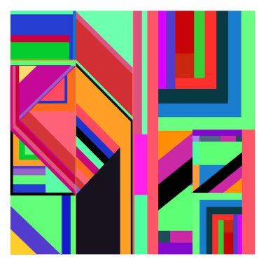 Kaynak için vektör renkli geometrik ve eğri arkaplan deseni