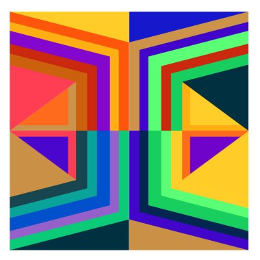 Kaynak için vektör renkli geometrik ve eğri arkaplan deseni