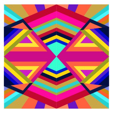 Kaynak için vektör renkli geometrik ve eğri arkaplan deseni