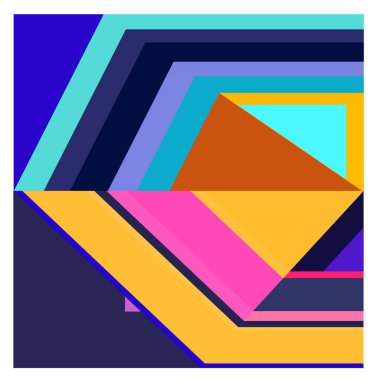 Kaynak için vektör renkli geometrik ve eğri arkaplan deseni