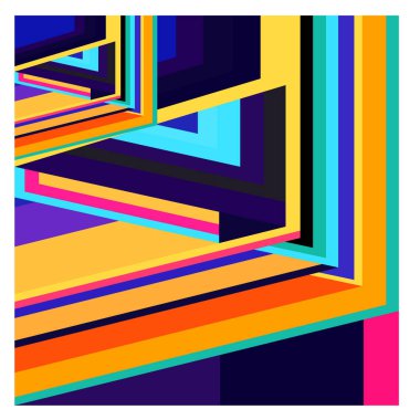 Kaynak için vektör renkli geometrik ve eğri arkaplan deseni