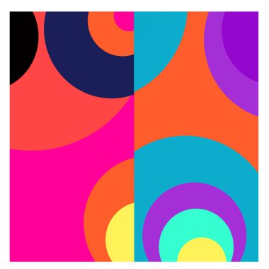 Kaynak için vektör renkli geometrik ve eğri arkaplan deseni