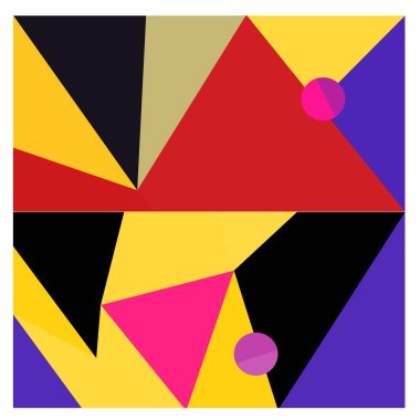 Kaynak için vektör renkli geometrik ve eğri arkaplan deseni