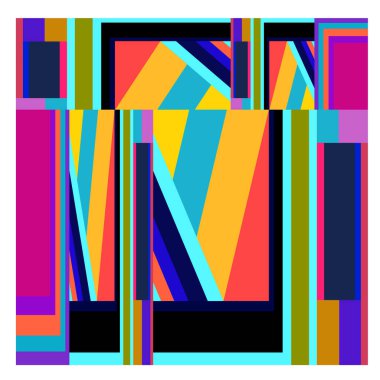 Kaynak için vektör renkli geometrik ve eğri arkaplan deseni