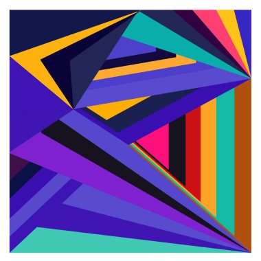 Kaynak için vektör renkli geometrik ve eğri arkaplan deseni