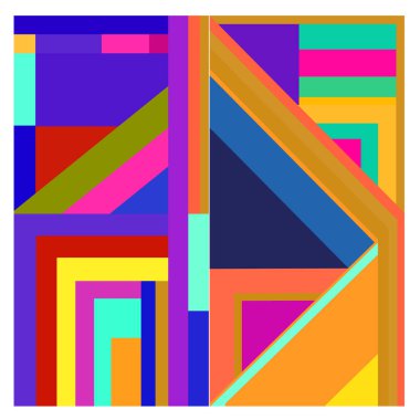 Kaynak için vektör renkli geometrik ve eğri arkaplan deseni