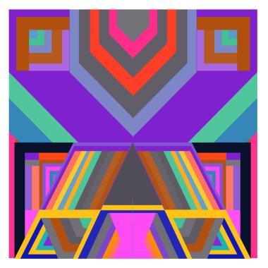 Kaynak için vektör renkli geometrik ve eğri arkaplan deseni