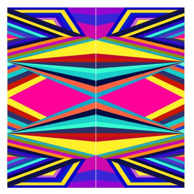 Kaynak için vektör renkli geometrik ve eğri arkaplan deseni