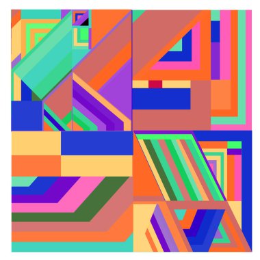 Kaynak için vektör renkli geometrik ve eğri arkaplan deseni