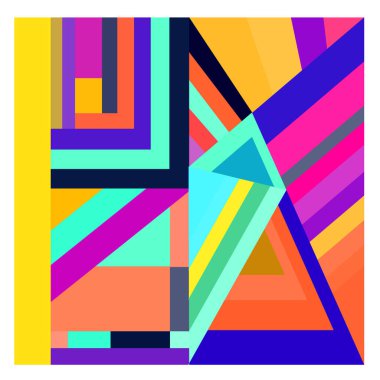 Kaynak için vektör renkli geometrik ve eğri arkaplan deseni