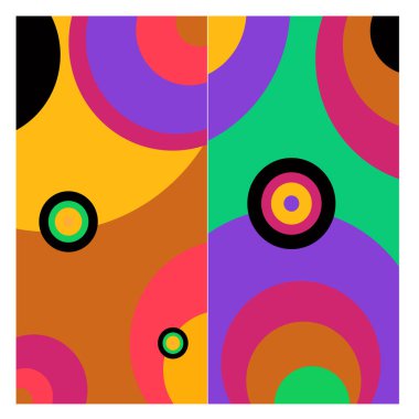 Kaynak için vektör renkli geometrik ve eğri arkaplan deseni