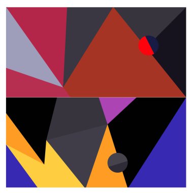 Kaynak için vektör renkli geometrik ve eğri arkaplan deseni