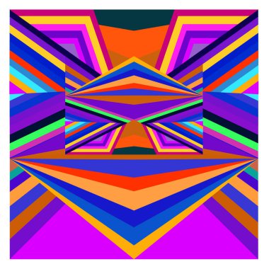 Kaynak için vektör renkli geometrik ve eğri arkaplan deseni