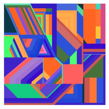 Kaynak için vektör renkli geometrik ve eğri arkaplan deseni