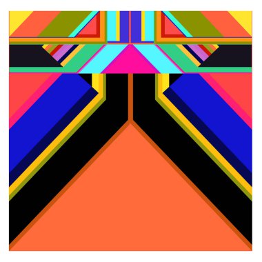 Kaynak için vektör renkli geometrik ve eğri arkaplan deseni