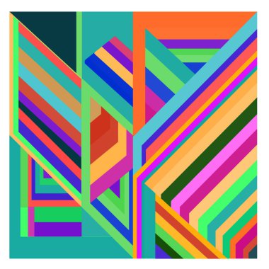 Kaynak için vektör renkli geometrik ve eğri arkaplan deseni