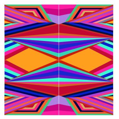 Kaynak için vektör renkli geometrik ve eğri arkaplan deseni