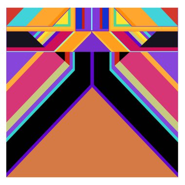 Kaynak için vektör renkli geometrik ve eğri arkaplan deseni