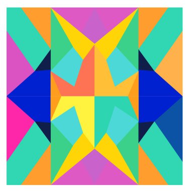 Kaynak için vektör renkli geometrik ve eğri arkaplan deseni