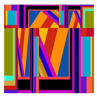 Kaynak için vektör renkli geometrik ve eğri arkaplan deseni