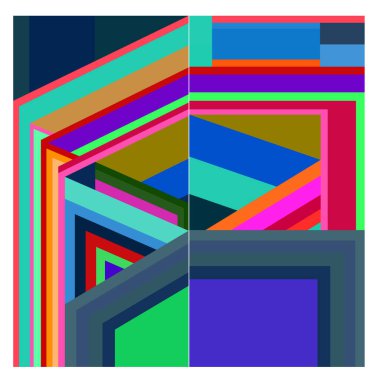 Kaynak için vektör renkli geometrik ve eğri arkaplan deseni