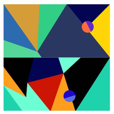 Kaynak için vektör renkli geometrik ve eğri arkaplan deseni