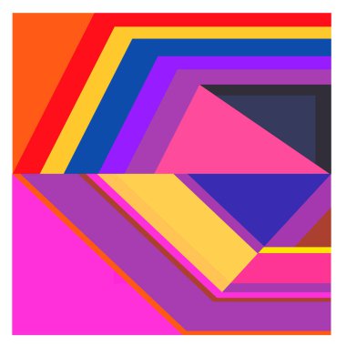 Kaynak için vektör renkli geometrik ve eğri arkaplan deseni