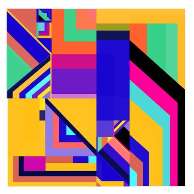 Kaynak için vektör renkli geometrik ve eğri arkaplan deseni