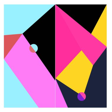 Kaynak için vektör renkli geometrik ve eğri arkaplan deseni