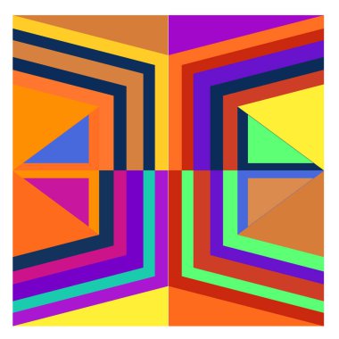 Kaynak için vektör renkli geometrik ve eğri arkaplan deseni