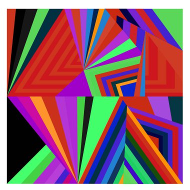 Kaynak için vektör renkli geometrik ve eğri arkaplan deseni