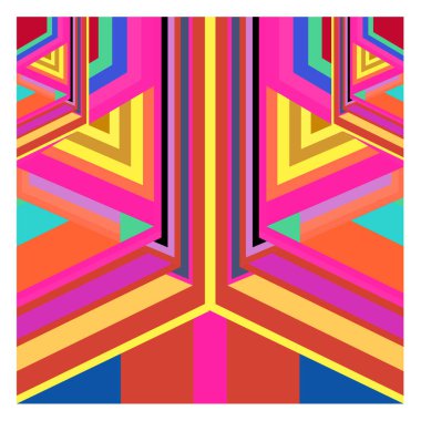 Kaynak için vektör renkli geometrik ve eğri arkaplan deseni