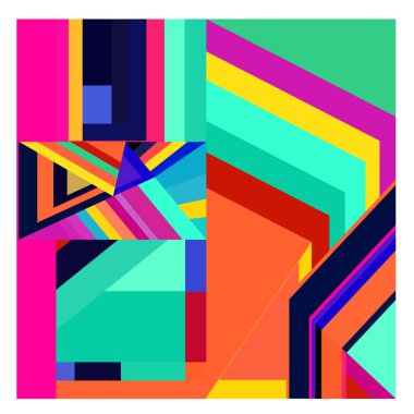 Kaynak için vektör renkli geometrik ve eğri arkaplan deseni