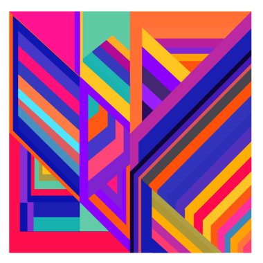 Kaynak için vektör renkli geometrik ve eğri arkaplan deseni