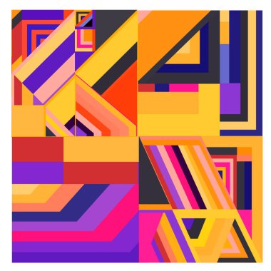 Kaynak için vektör renkli geometrik ve eğri arkaplan deseni