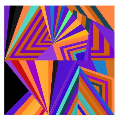 Kaynak için vektör renkli geometrik ve eğri arkaplan deseni