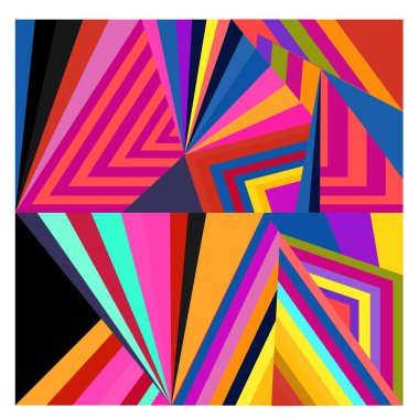 Kaynak için vektör renkli geometrik ve eğri arkaplan deseni