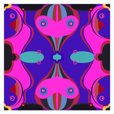 Kaynak için vektör renkli geometrik ve eğri arkaplan deseni