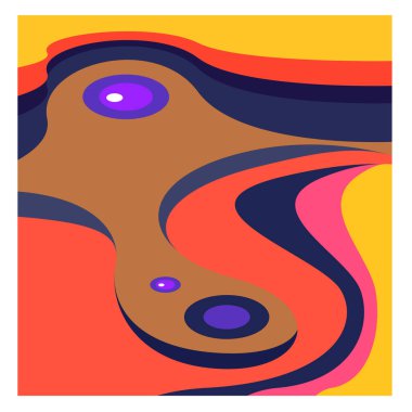 Kaynak için vektör renkli geometrik ve eğri arkaplan deseni