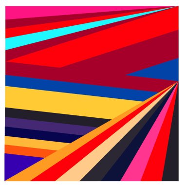 Kaynak için vektör renkli geometrik ve eğri arkaplan deseni