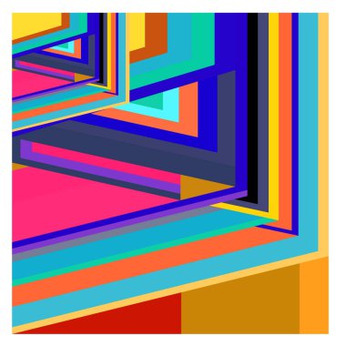 Kaynak için vektör renkli geometrik ve eğri arkaplan deseni