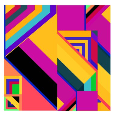 Kaynak için vektör renkli geometrik ve eğri arkaplan deseni