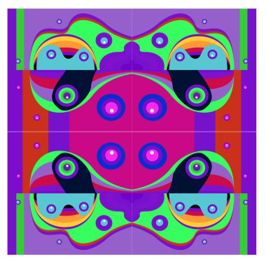 Kaynak için vektör renkli geometrik ve eğri arkaplan deseni