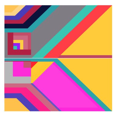 Kaynak için vektör renkli geometrik ve eğri arkaplan deseni