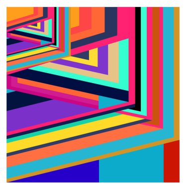 Kaynak için vektör renkli geometrik ve eğri arkaplan deseni