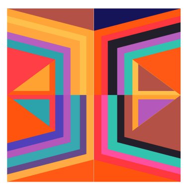 Kaynak için vektör renkli geometrik ve eğri arkaplan deseni