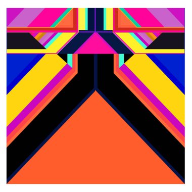 Kaynak için vektör renkli geometrik ve eğri arkaplan deseni