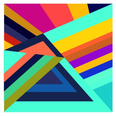 Kaynak için vektör renkli geometrik ve eğri arkaplan deseni