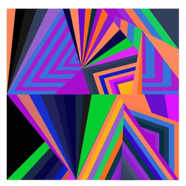 Kaynak için vektör renkli geometrik ve eğri arkaplan deseni